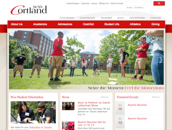 Homepage SUNY Cortland