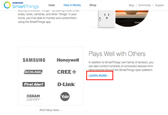 Screenshot Smartthings.com