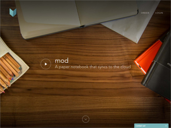 Startseite von Mod Notebooks