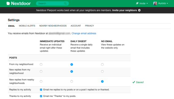 redesigntes Formular von Nextdoor.com