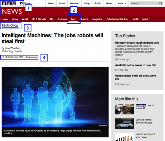 Screenshot BBC News