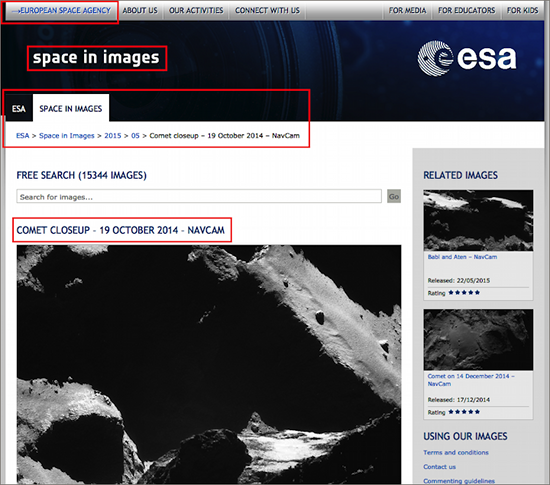Screenshot ESA