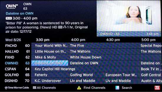 Screenshot Time Warner Cable