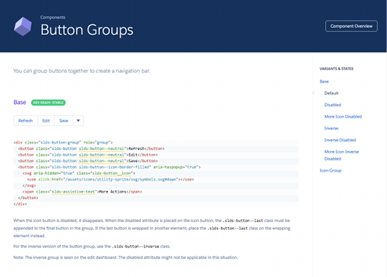 Screenshot Button Groups